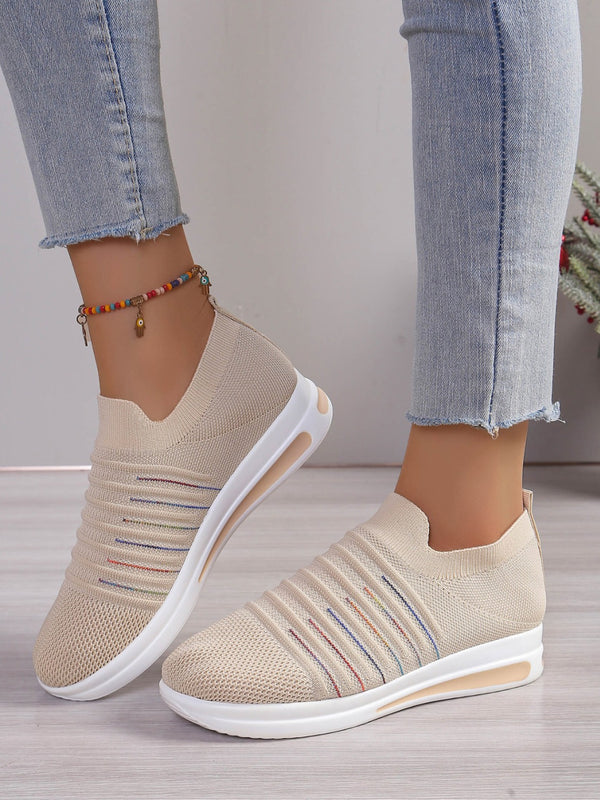 Breathable Mesh Wedge Sneakers Trendsi