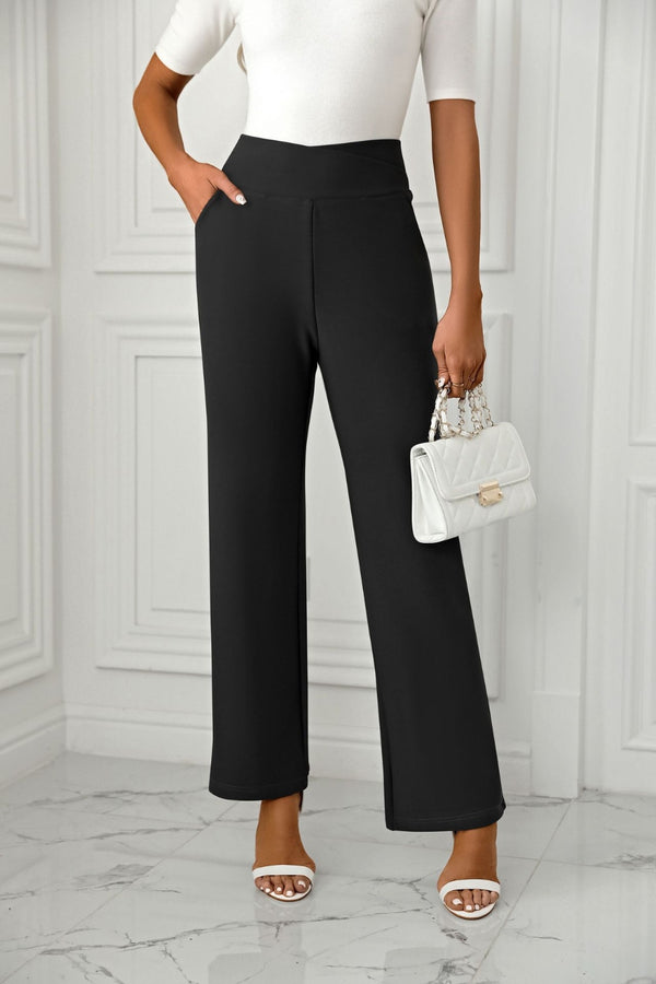 High Waist Straight Leg Pants Trendsi