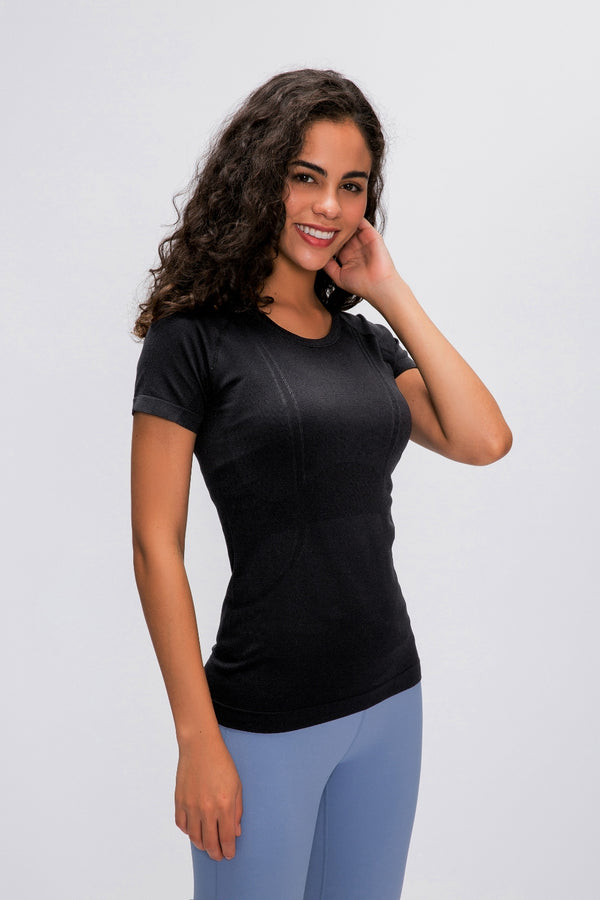 Women's Round Neck Short Sleeve Active T-Shirt