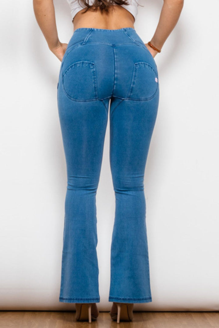  Wide Waistband Long Jeans