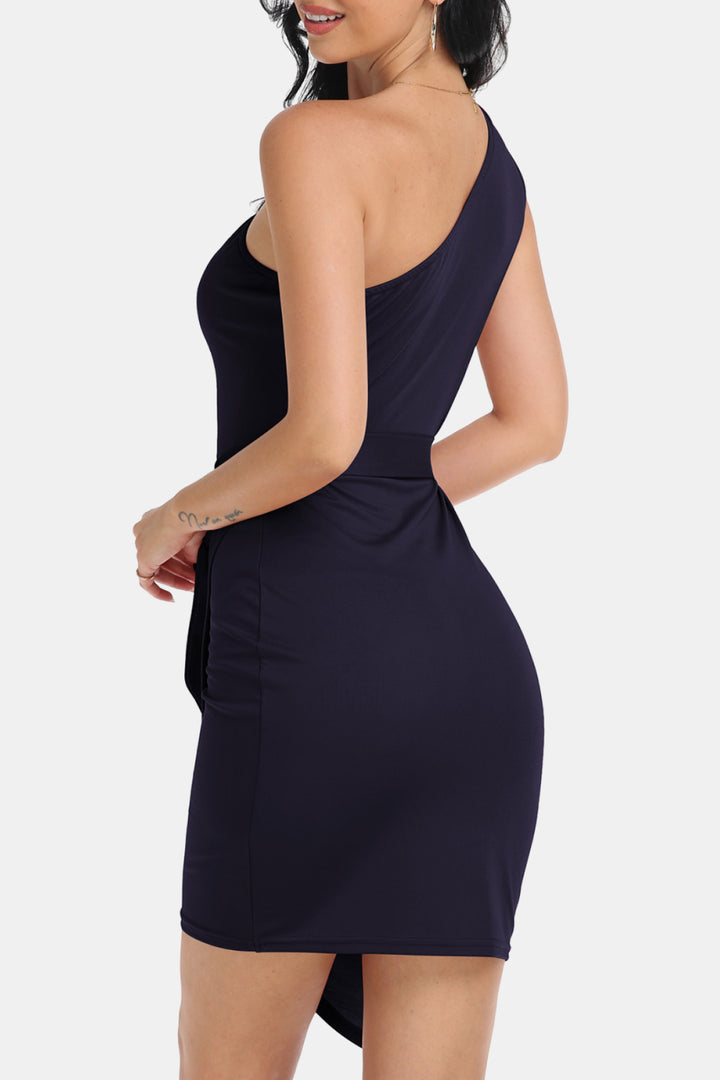 One-Shoulder Sleeveless Dress