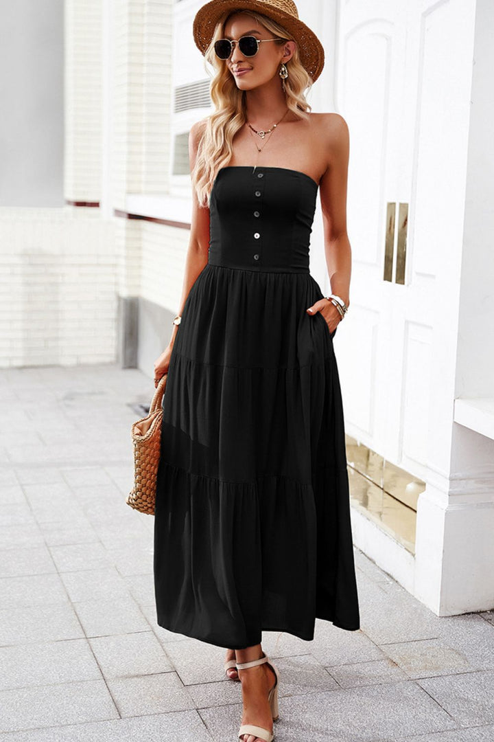Tiered Dress with Pockets